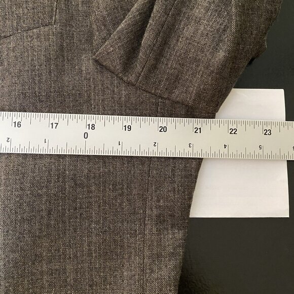 Joseph Abboud Sport Coat 41R Zignone Italy Super 100s Wool Taupe Peak Lapel Slim - Picture 12 of 16